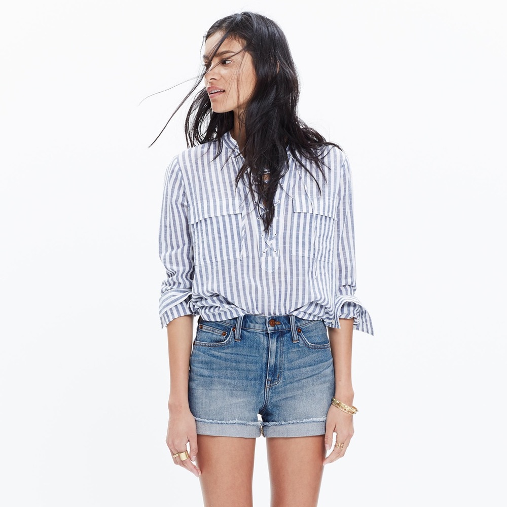 Madewell High Rise Denim Boyshorts